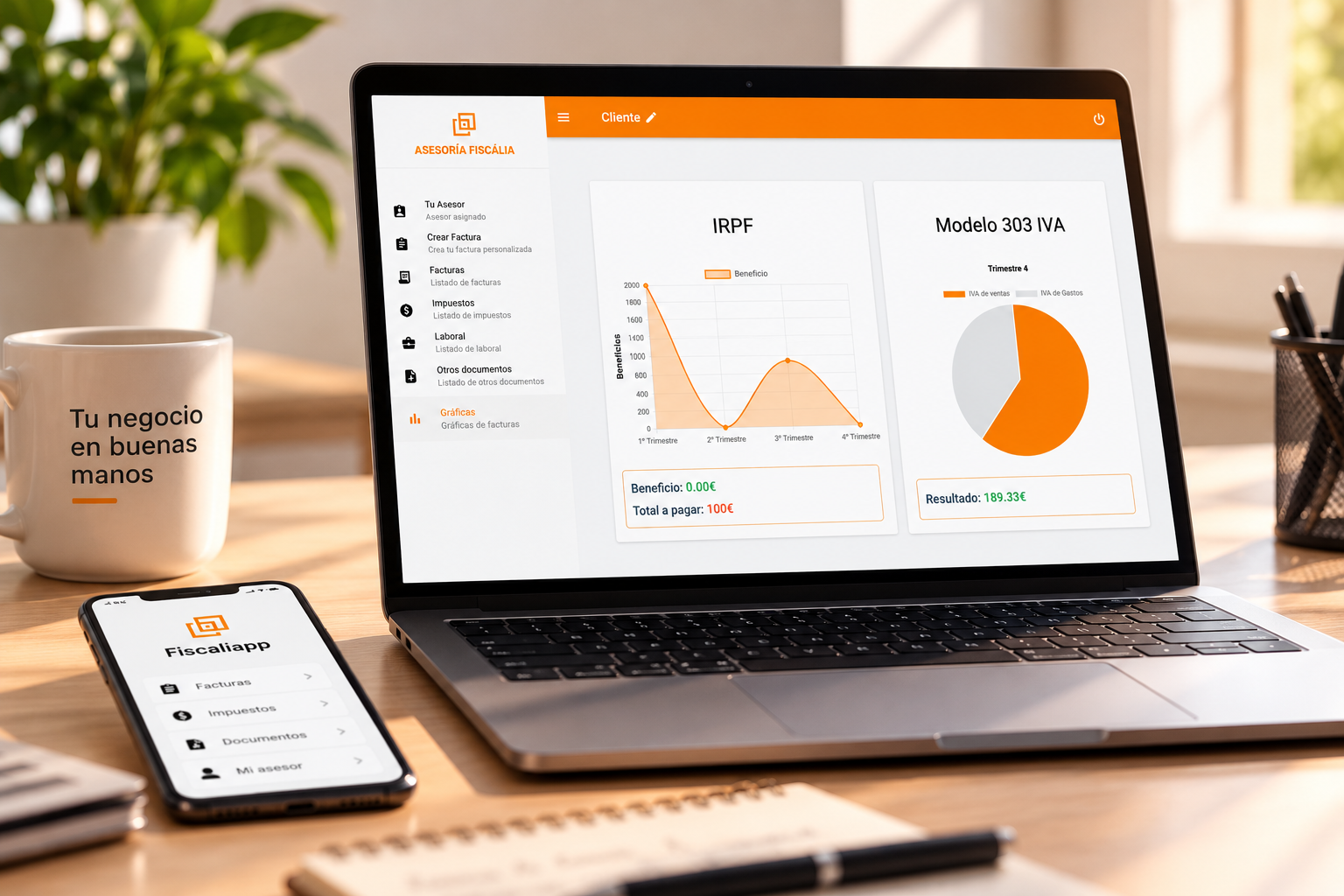 Fiscaliapp, herramienta digital de Asesoría Fiscália para gestionar facturas y documentación desde el ordenador